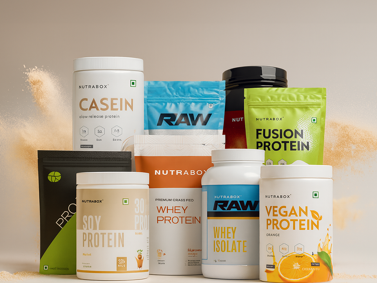 Best Protein Powders in India 2026 | Whey, Vegan, Casein & Affordable Options – Nutrabox