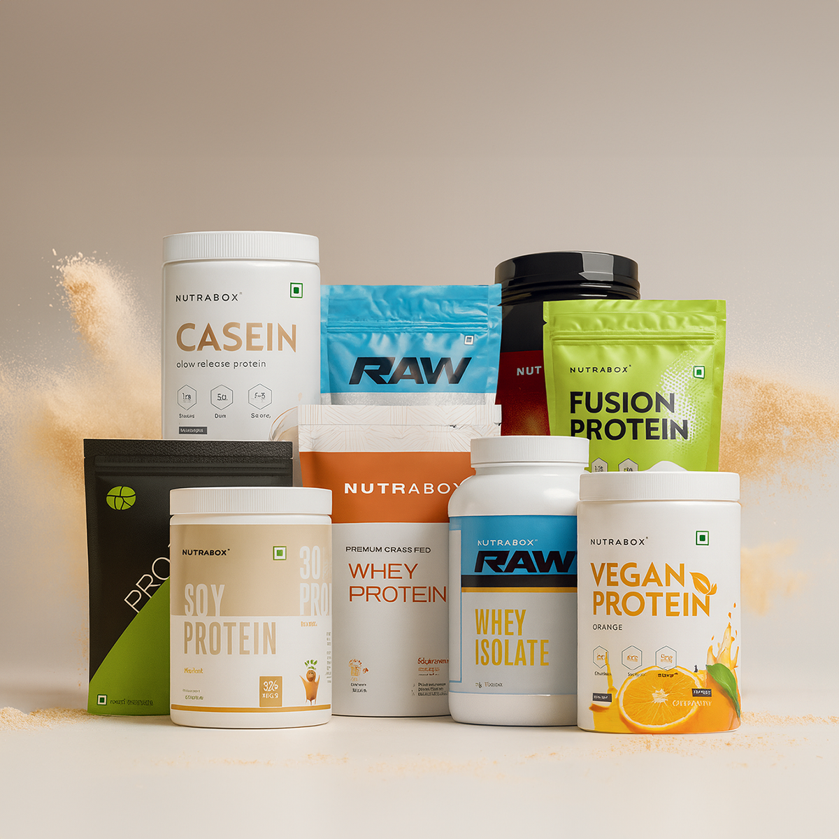 Best Protein Powders in India 2026 | Whey, Vegan, Casein & Affordable Options – Nutrabox