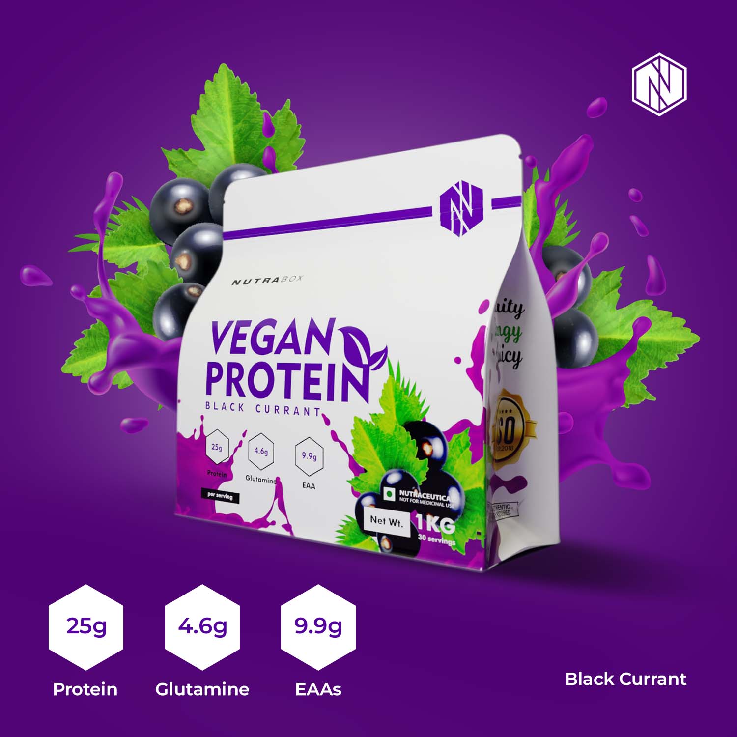 Nutrabox Vegan Protein Black Currant