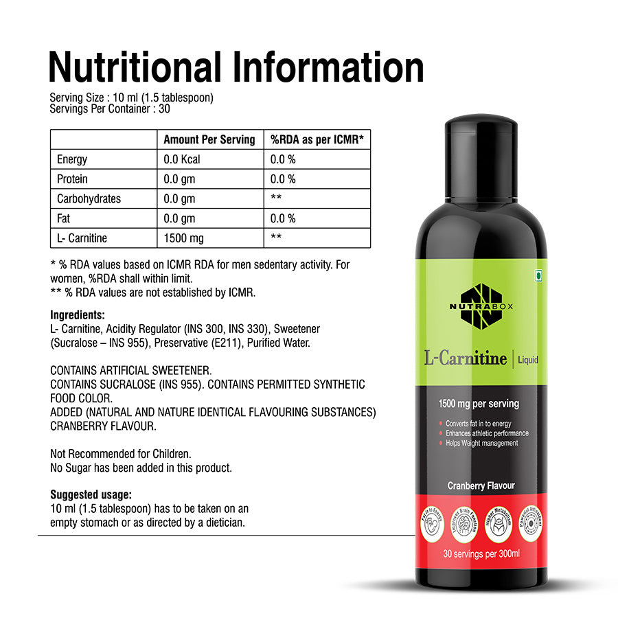 Nutrabox L-Carnitine Liquid Shots (30 Servings)