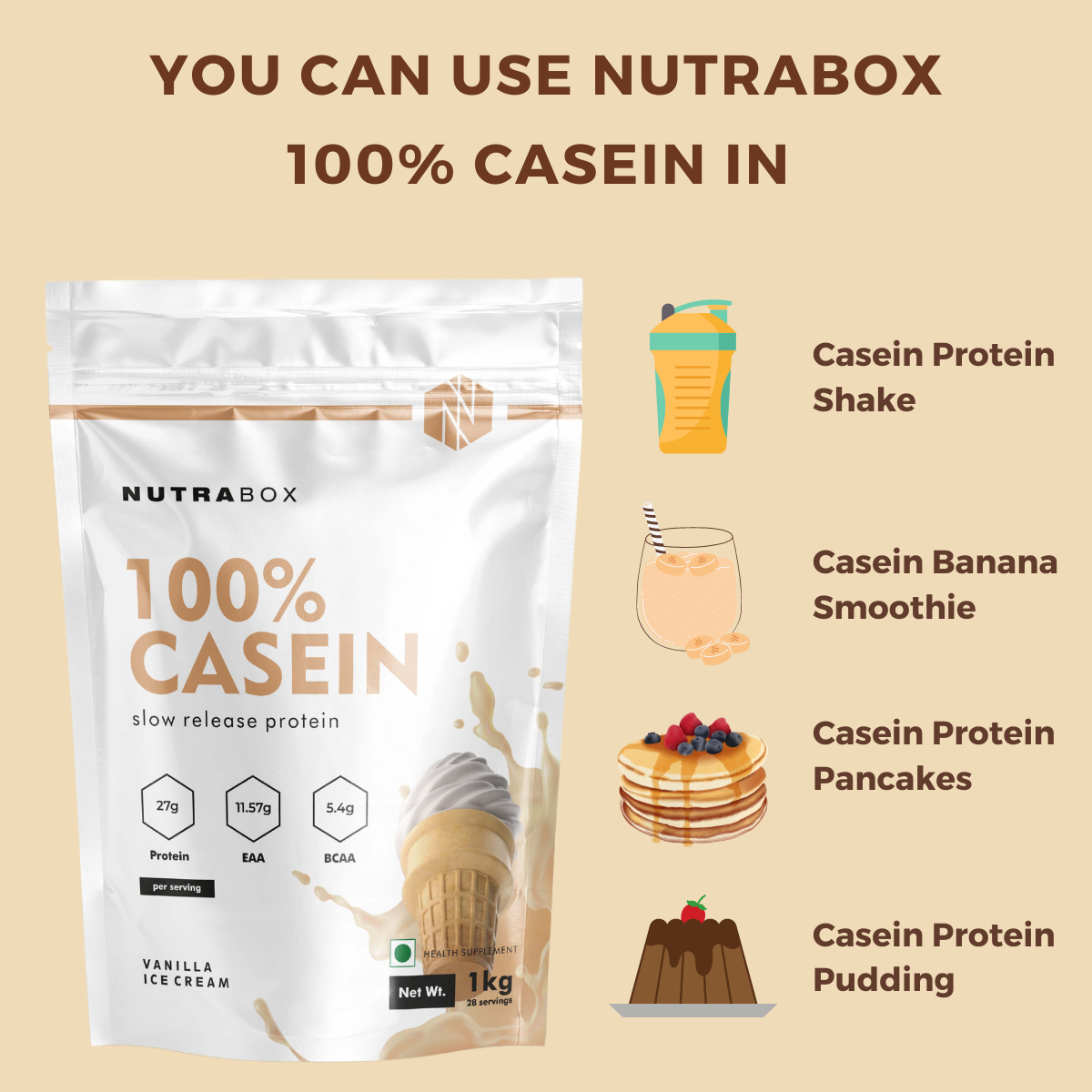 Nutrabox 100% Casein Protein