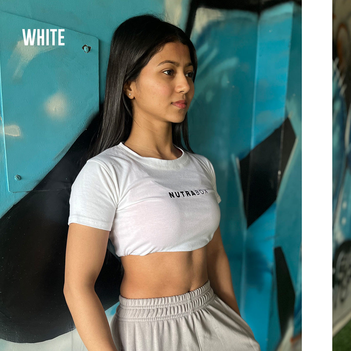 Nutrabox Women Crop Top in White