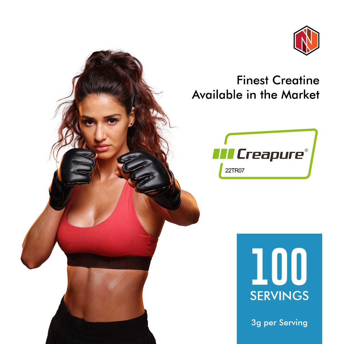 100 Servings of Creatine Monohydrate made with Creapure