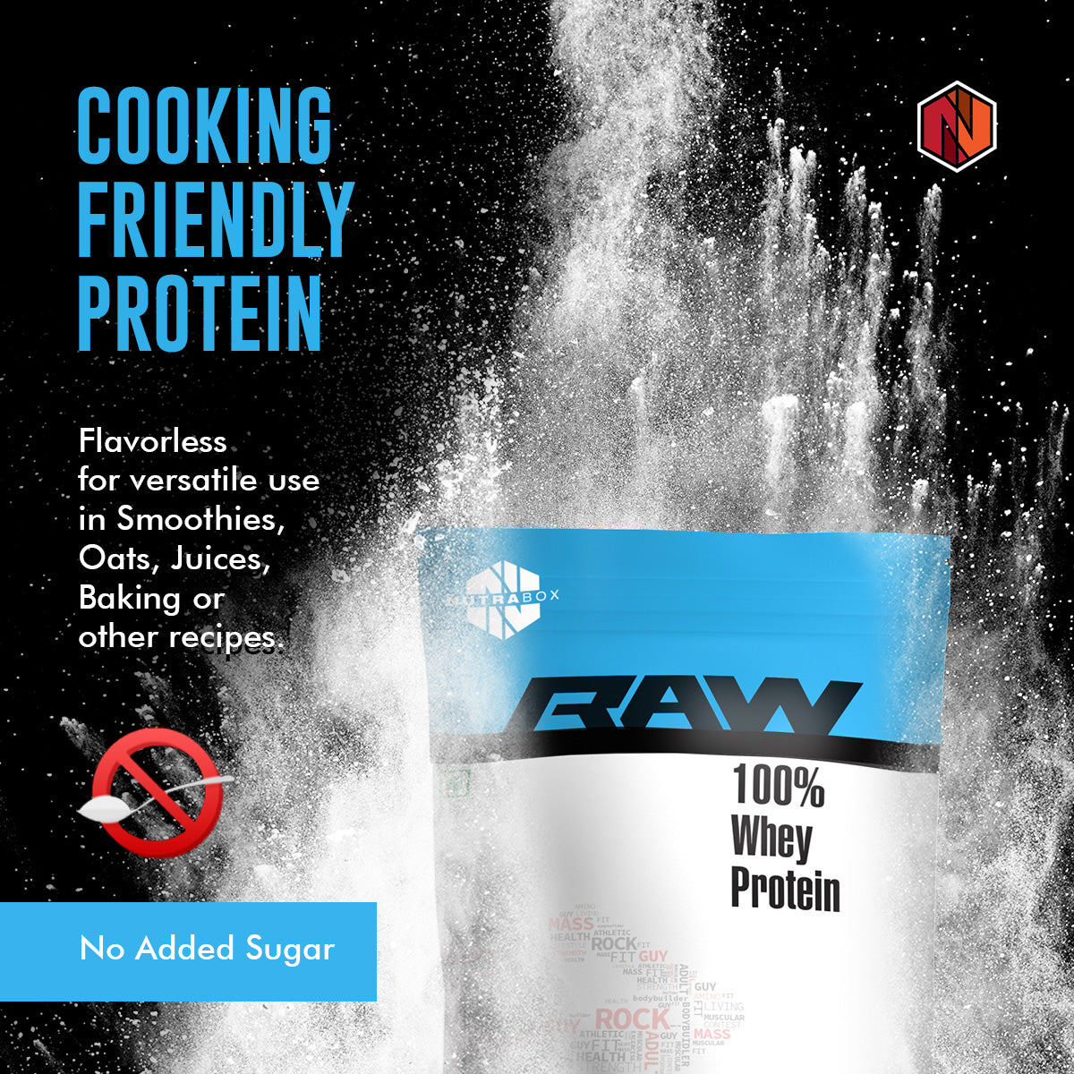 Nutrabox 100% Pure Raw Whey Protein Powder