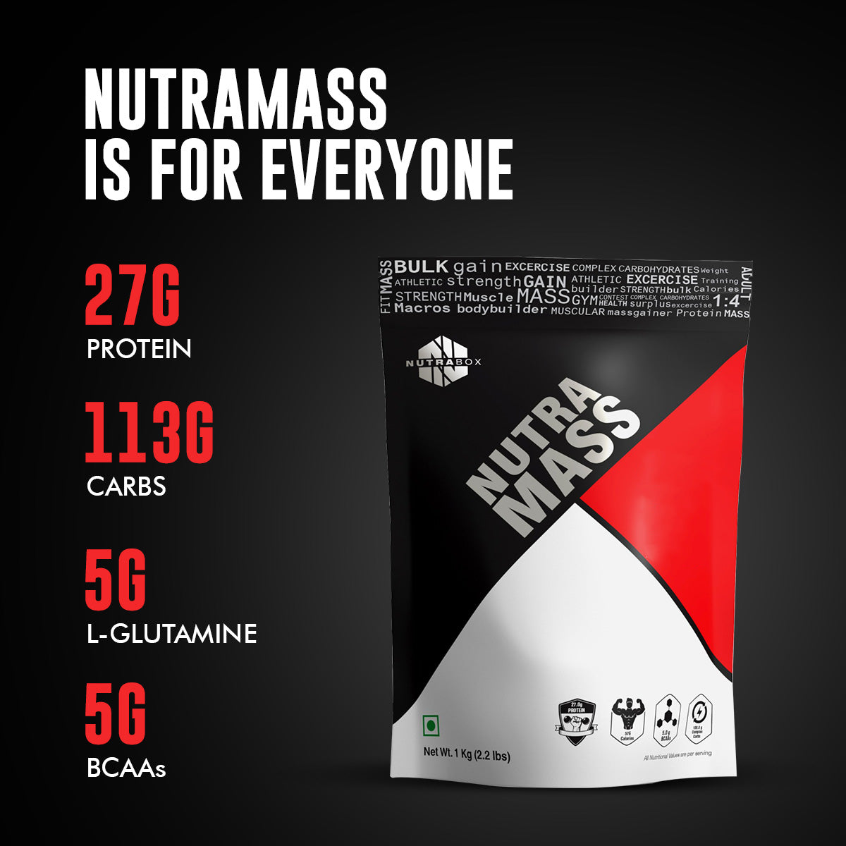 Nutra Mass is for everyone who wants to gain weight