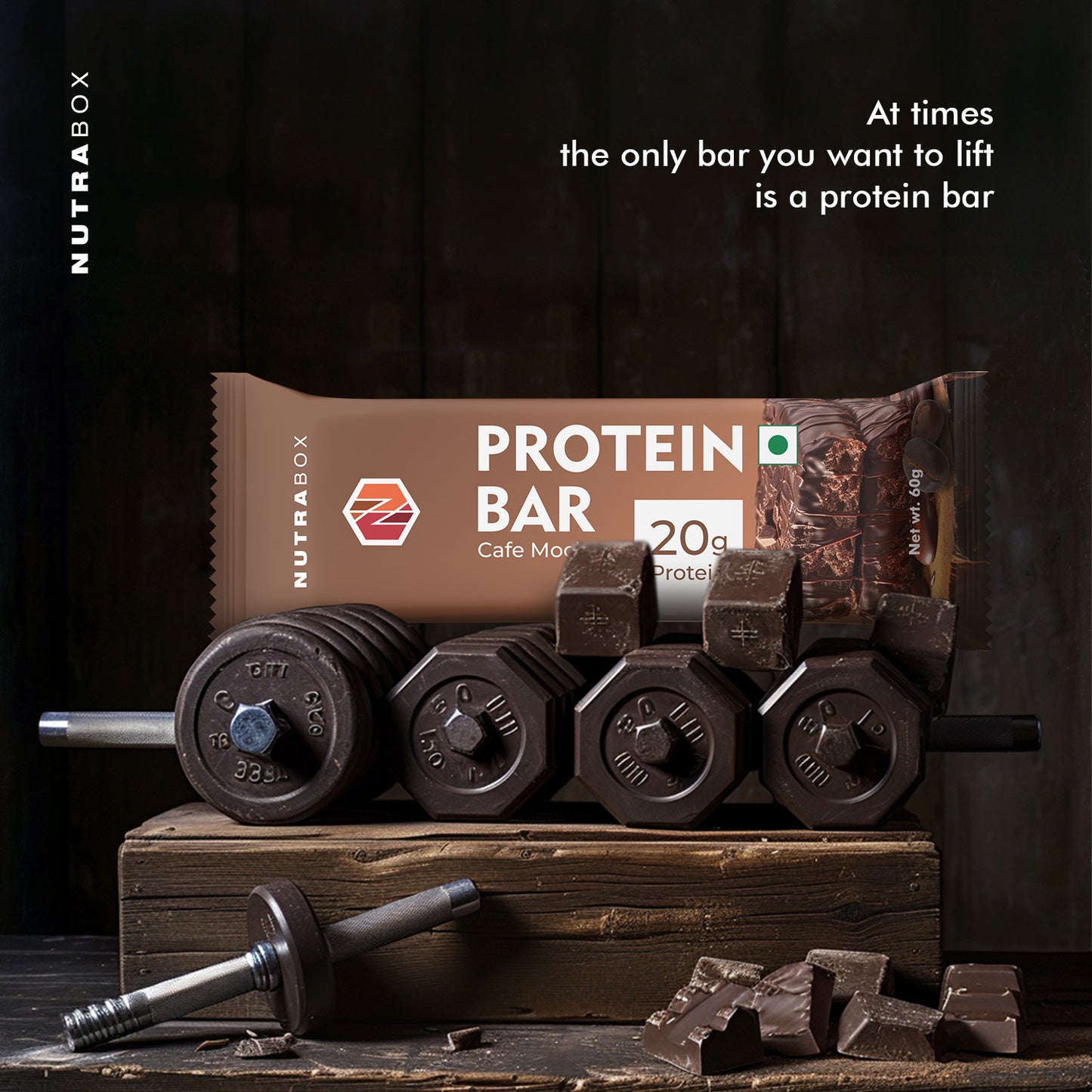 Nutrabox 20G Protein Bar Cafe Mocha - Pack of 6