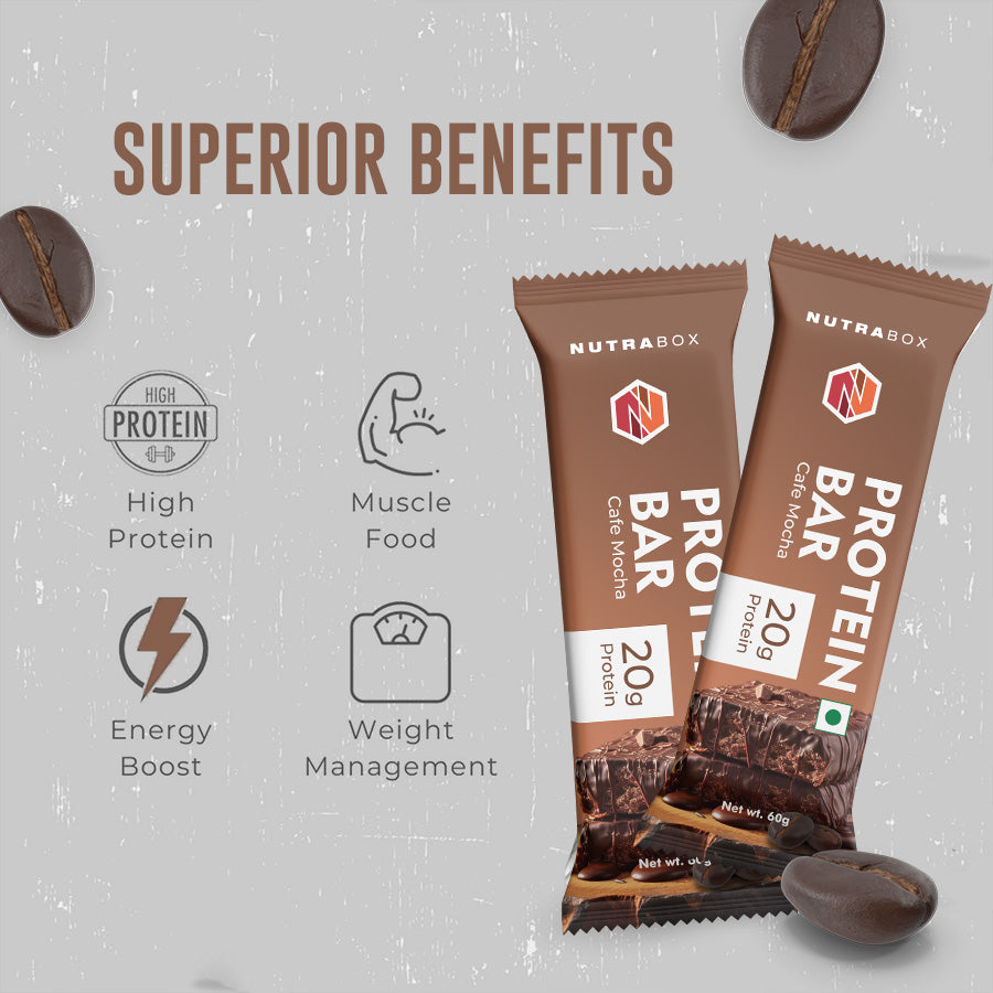 Nutrabox 20G Protein Bar Cafe Mocha - Pack of 6