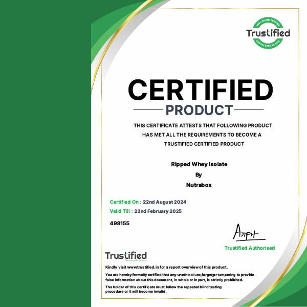 Nutrabox Ripped 100% Whey Isolate (Trustified Certified)
