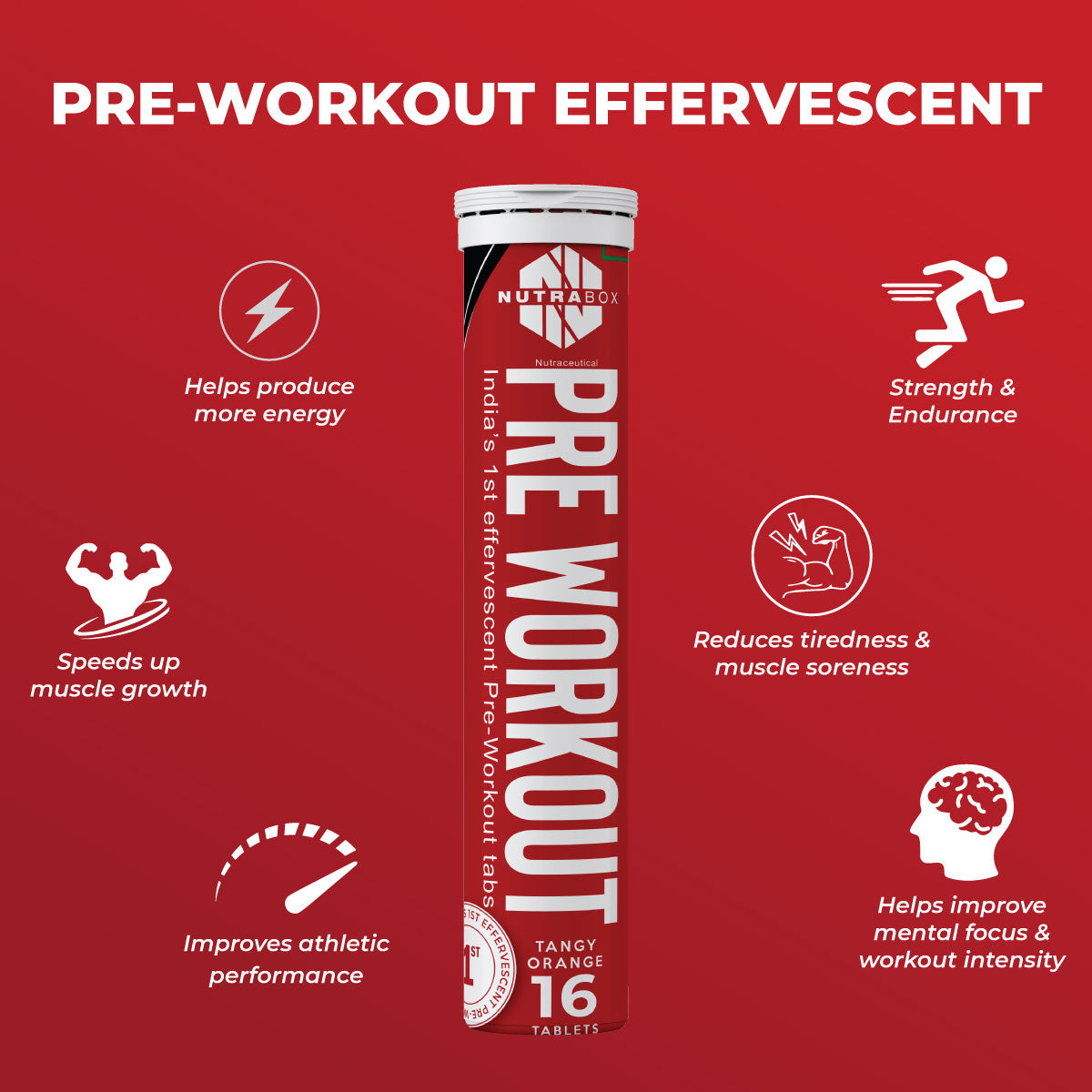 Pre-Workout Effervescent Tabs - Nutrabox India