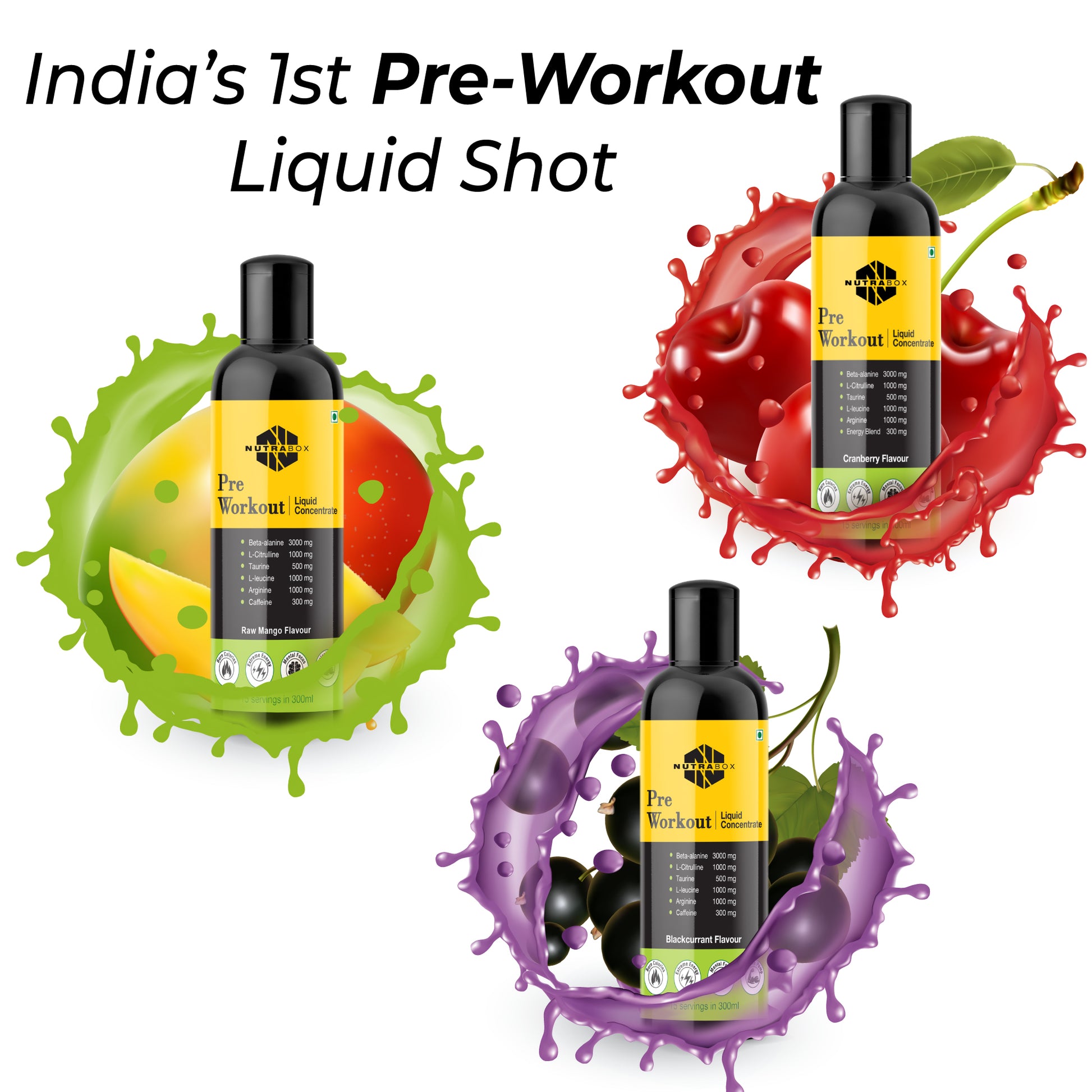 Pre-Workout Liquid Shots - Nutrabox India