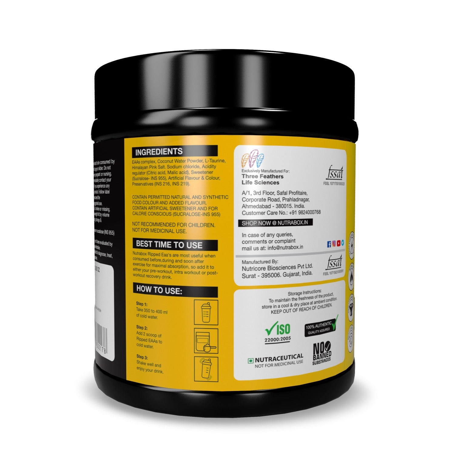 Ripped EAAs - Power of 9 essential Amino Acids - Nutrabox India