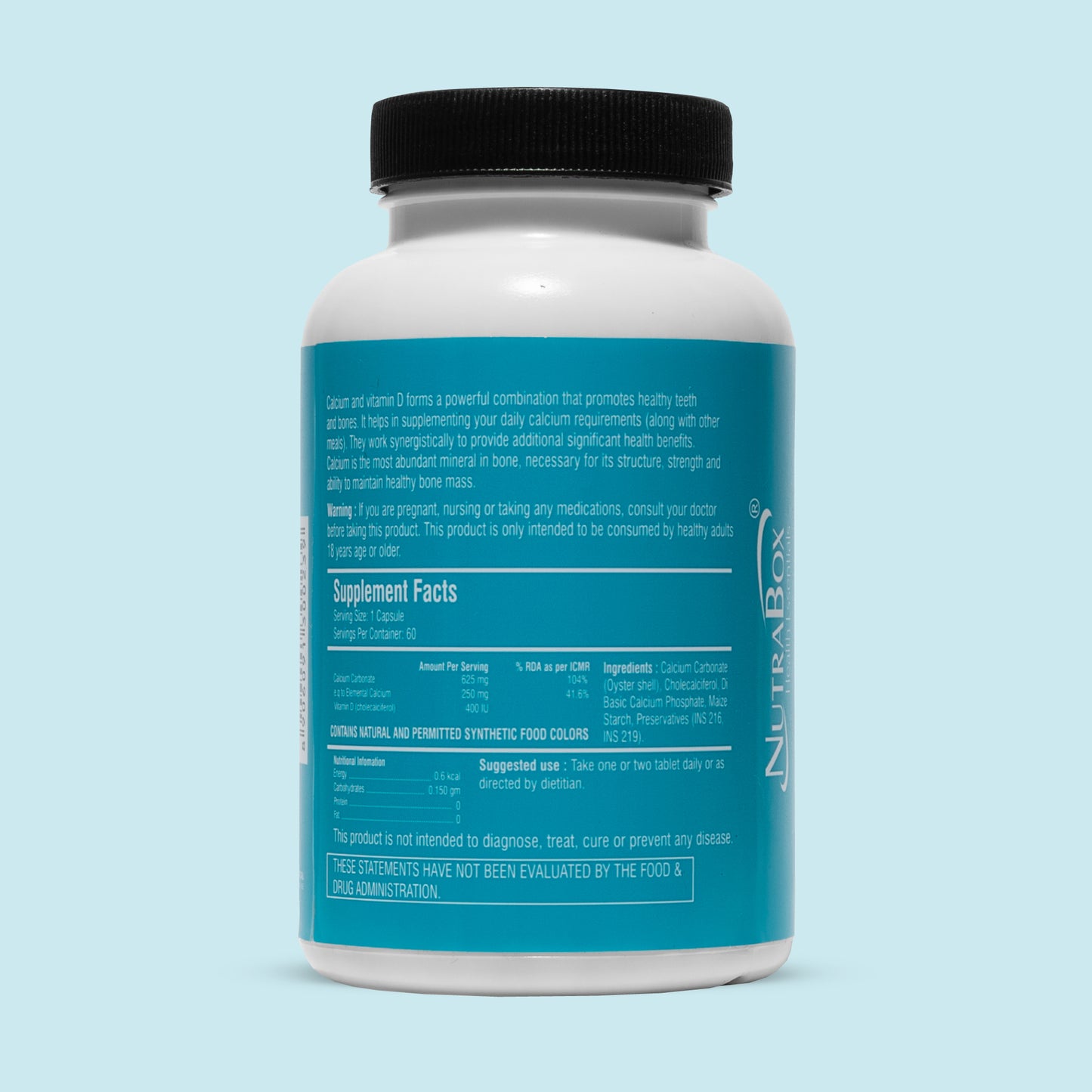 Calcium & Vitamin D Tablets - Nutrabox India
